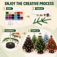 thumbnail image 4 of DIY Beaded Halloween theme Tree Kit , 3D Crystal Bead Craft Set, Complete Kit with Colorful Beads, Ornament Charms, Metal Frame & Angel Topper, LED‑Lit Handmade Tabletop Halloween Decor Gift, 4 of 4