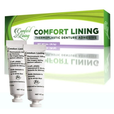 Comfort Lining Thermoplastic Denture Adhesive  2 Pack