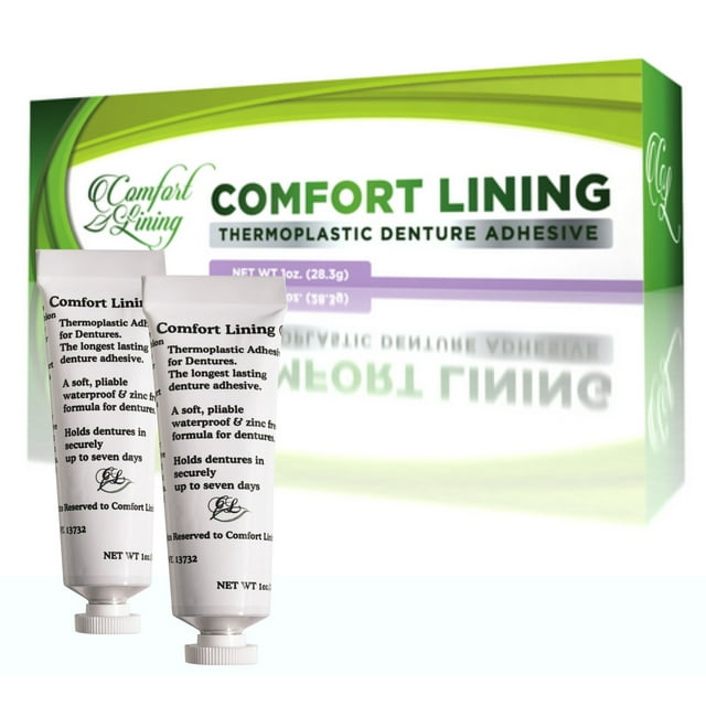 Comfort Lining Thermoplastic Denture Adhesive 2 Pack
