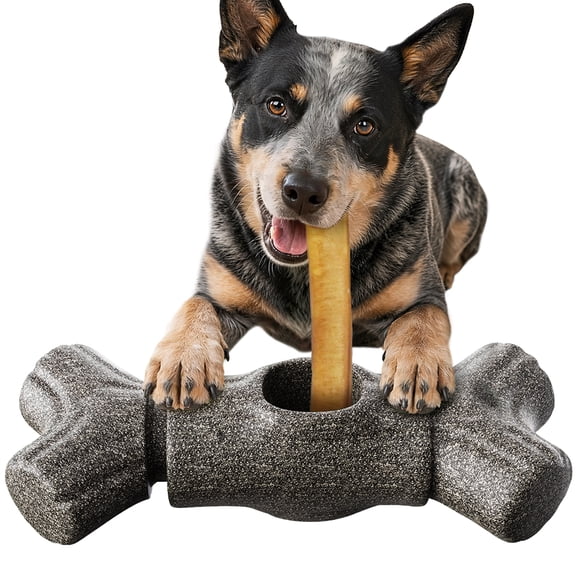KADTC XL 2-in-1 Durable Dog Bully Stick Holder & Indestructible Chew Toy for Aggressive Chewers, Bone Holder for Medium Large Dogs