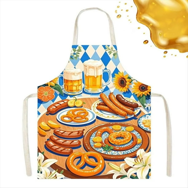 Delantales de Oktoberfest para Parejas. Delantales de Cocina Divertidos para Fiestas de Cocina. Delantales Transpirables para Fiestas de Cerveza. Delantales de Chef para Parejas. C