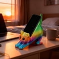 thumbnail image 1 of BotaniNest Cute Cat Functional Phone Stand 3D Printed Colorful Cat Figurine Phone Stand Flexible Universal Support For Smartphones & Tablets Adorable Desk, 1 of 4