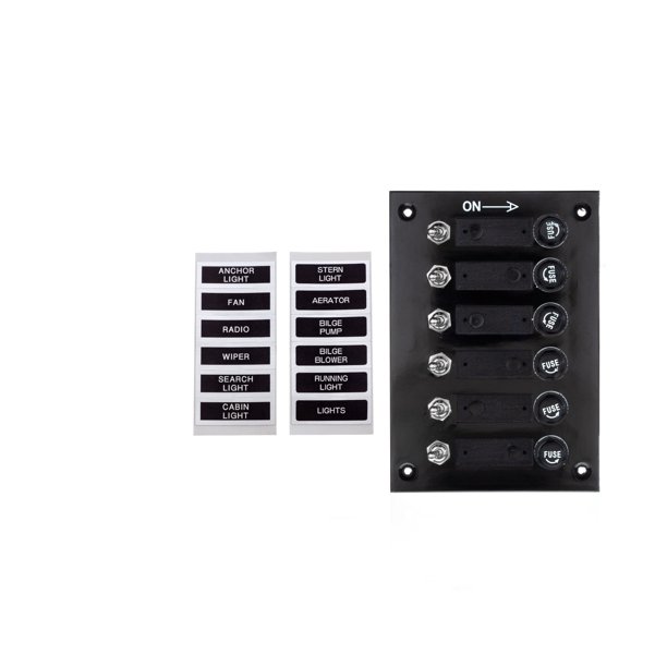 Attwood 142363 Marine Boat 12V DC Toggle Switch Gang Panel with Fuses