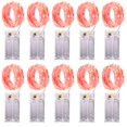 thumbnail image 1 of Tira de luces LED de alambre de cobre, 10 piezas, 1M, 2M, 3M, 5M, 50LED, iluminación de vacaciones, hadas para guirnalda de árbol de Navidad, decoración de fiesta de boda, 1 of 4