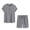Gray Mens Tracksuit, variant on Mens Short Sets Big & Tall Chinese Frog V Neck Short Sleeve Shirt and Shorts Set 2 Piece Summer Outfits Fashion Casual Tracksuits Black,XXXXXL
