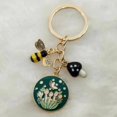 thumbnail image 3 of Lindo llavero de esmalte, abeja, seta, jardín, flor, mariposa, seta, joyería hecha a mano, regalo de recuerdo, 3 of 3