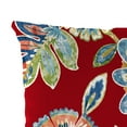 thumbnail image 6 of Jordan Manufacturing 18" x 12" Daelyn Cherry Red Floral Rectangular Outdoor Lumbar Throw Pillow (2 Pack), 6 of 10