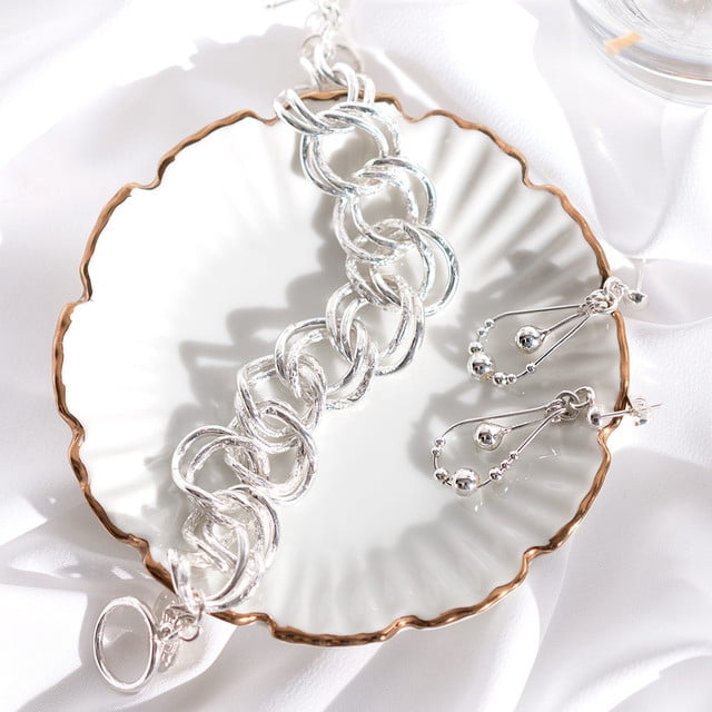 Pulsera Doble Eslabön Ketzalia Plata Ley .925 Colección 2021