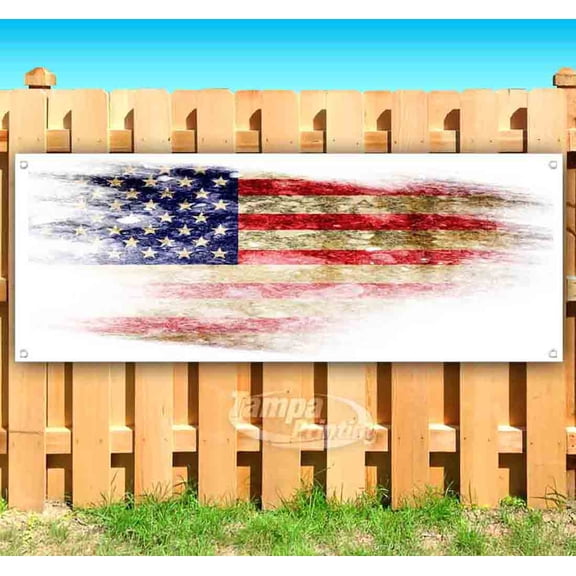 American Flag 13 oz Vinyl Banner With Metal Grommets