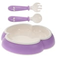 thumbnail image 1 of 1 Set Baby Spoon Fork Suction Cup Bowl Kids Eating Training Utensils Baby Tableware, 1 of 8