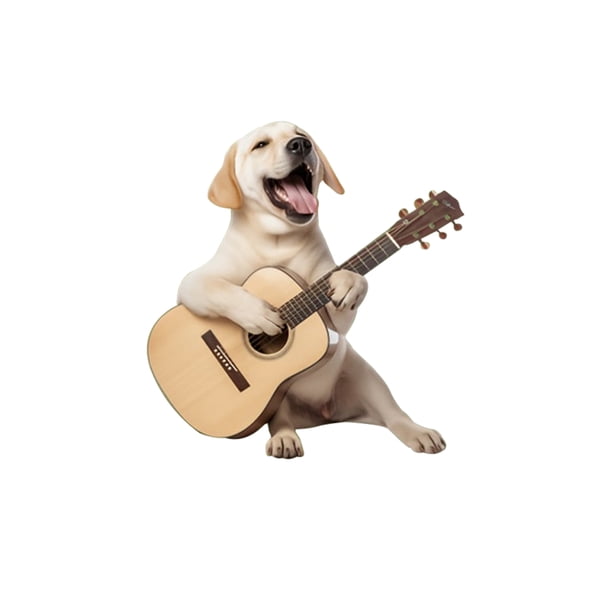 Ambientador con forma de guitarra y perro para ventilación de coche, decoración 2D para el salpicadero para amantes de los perros, regalo novedoso fácil de colocar para el interior del coche.