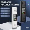 thumbnail image 2 of White Portable Breath Alcohol Tester Meter With Lcd Display Instant Measurement 300Mah Battery For Personal Use Driving Safety Bac Level Detection Device Everyday Carry Gadget, 2 of 8