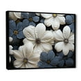 thumbnail image 2 of Designart "Fundamental Floral Shapes" Violets Floater Framed Wall Art Living Room, 2 of 5