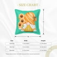 thumbnail image 4 of Bingfone Decorative Pillow Covers 16"X16" Sunflower Gnomes 2 Couch Pillow Cases Modern Farmhouse Covers For Couch Sofa Bed, 4 of 9