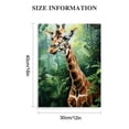 thumbnail image 2 of Acheng Giraffe In The Green Forest Printed Canvas Wall Art,  Ready to Hang 12x16 in, 2 of 5