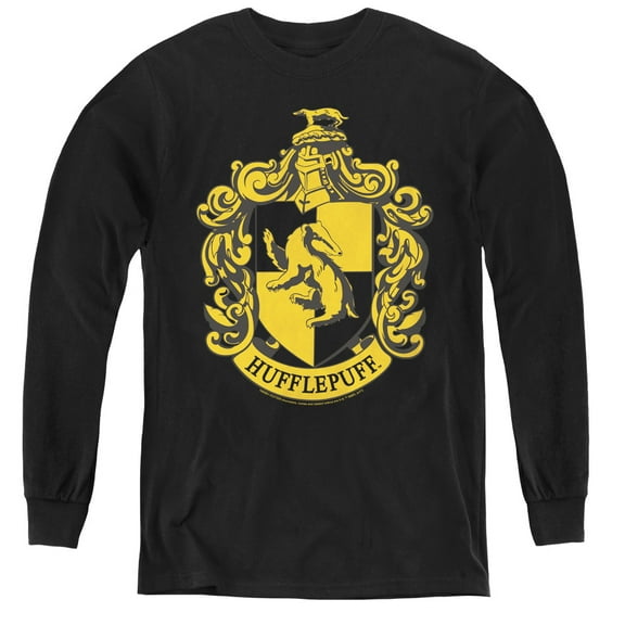 Harry Potter - Hufflepuff Crest - Youth Long Sleeve Shirt - Small