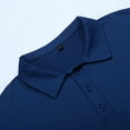 thumbnail image 5 of Mens T-Shirt Lapel Button Down Sports With Arm Pockets Solid Color Short Sleeve Casual T Shirts,BU1,L, 5 of 7