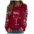 thumbnail image 1 of Womens Sweatshirt Oversized Sweatshirts Crewneck Long Sleeve Pullover, 1 of 4