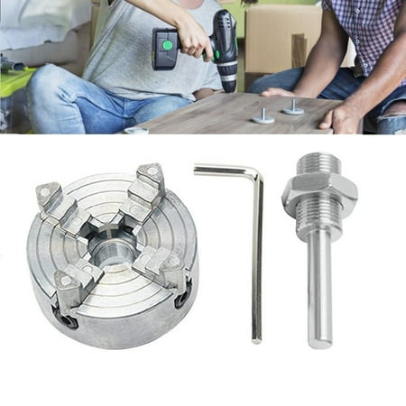 

Clupup Z011 Metal 4 Jaws Manual Lathe Chuck Clamp HCS Self-Centering Mini Drill Chuck