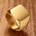thumbnail image 3 of SmartBy Couple Ring Simple Style Hip Hop Geometric Glossy All Match Decoration Gift Men Women Square Ring Wedding Engagement Jewelry for Daily Wear, 3 of 7