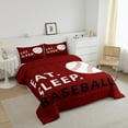 thumbnail image 3 of Erosebridal Baseball Comforter Sets Queen Size,Ball Gaming Bedding Queen Comforter Set,Sport Theme Decor,Reversible,3Pcs, 3 of 8