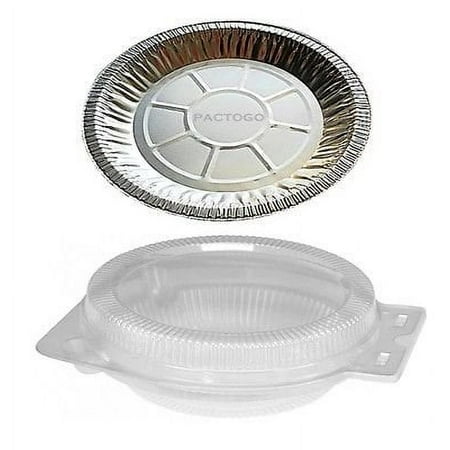 UPC 752074721007 product image for Durable Packaging 9  Aluminum Foil Pie Pan Plate Tin 1-5/16  Deep w/Clear Plasti | upcitemdb.com