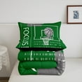 thumbnail image 4 of Basketball Comforter&nbsp;Set Basketball Court Bedding Set,Green White Sports Themed Bed Comforter&nbsp;Sets Ball Gaming Quilt Bed Set Room Decor with 1 Pillowcase, 4 of 6