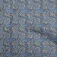 thumbnail image 1 of oneOone Viscose Jersey Medium Blue Fabric Asian Paisley Quilting Supplies Print Sewing Fabric By The Yard 60 Inch Wide, 1 of 5
