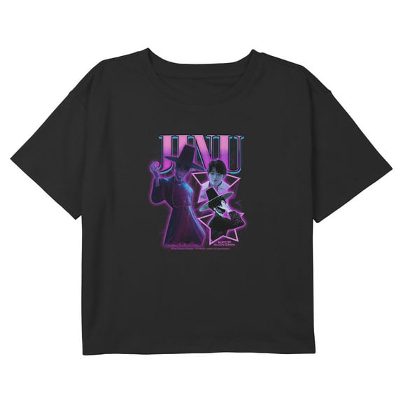 Girls KPop Demon Hunters Idol Jinu Collage Cropped T-Shirt