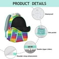 thumbnail image 3 of Geometric Rainbow Backpack Colorful Abstract Artistic School Bag with Fashion Pop Art for Students, 3 of 6