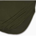 thumbnail image 3 of Robe Maxi d'Été pour Femmes, Décontractée, Poches, Longue, Manches Courtes, Fendue, Vert Armée m, 3 of 5