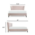 thumbnail image 2 of Adore Decor Adele Wingback Upholstered Platform Bed Queen Size Blush Pink, 2 of 11