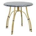 thumbnail image 4 of Safavieh Outdoor Collection 31.50 in Aluminum Outdoor Dining Table, Navy/White (1 Count), 4 of 7