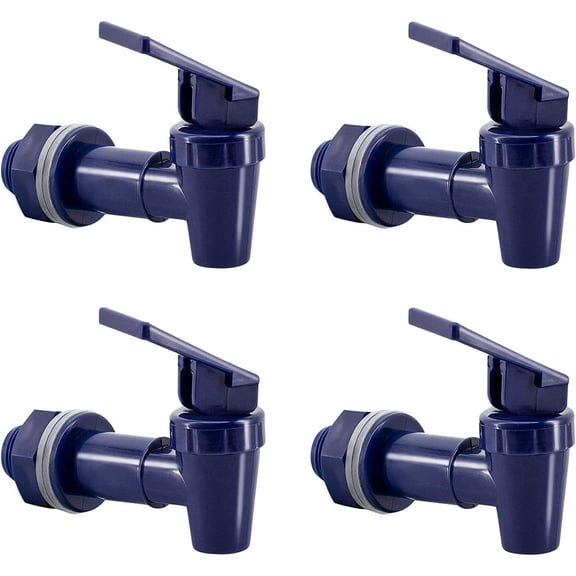 Replacement Spigot for Beverage Dispenser,BPA-Free Plastic Water Faucet,Water Cooler Spout Tap,4-Pack,Blue