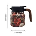 thumbnail image 4 of Vintage Floral Pattern Tea Thermos,Thermos Tea Pot,Floral Pattern Tea-Built-In Infuser,Stainless Steel Thermal Carafe with Lid,Coffee Pot And Tea Separation Thermal Insulation Pot 800ml, 4 of 6