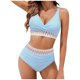 thumbnail image 5 of Traje de Baño de Bikini de Mujer Cuerpo Dividido Cintura Alta Abdominal Que Cubre Traje de Baño Ajustado, Ropa de Playa Sexy de Poliéster para la Piscina, el Mar Y el Verano, 5 of 9