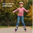 thumbnail image 4 of Patines en línea New Bounce ajustables para niños de 8 a 12 años, color rosa, 4 of 9
