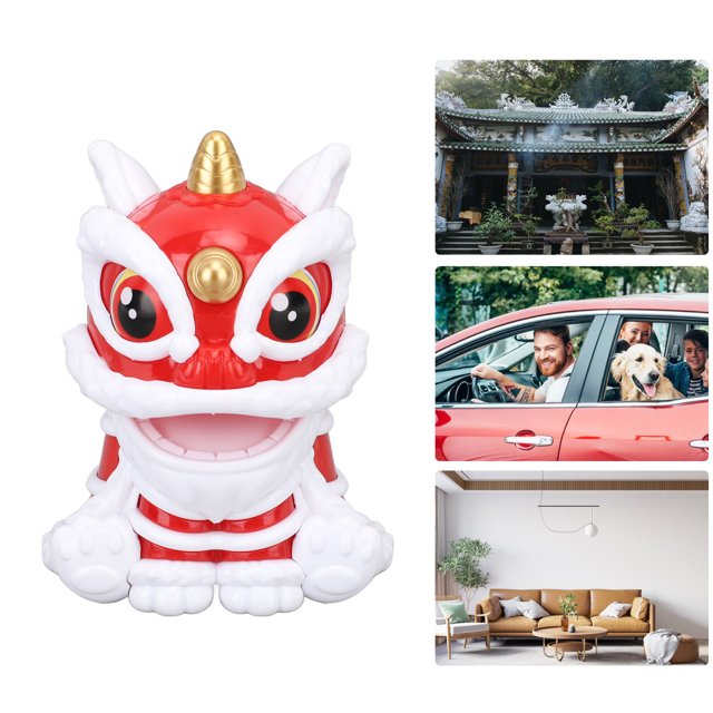 Wake Lion Ornament Nod Chinese Style for Home Car Decoration Nodding Bring for Automobile Mobiles