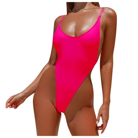 Clearance! Yajing Tankini Swimsuits for Women Lady Women Splicing Push-Up One Piece Bra Bikini Beach Set Swimsuit Swimwear Xl Pink
