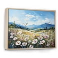 thumbnail image 2 of Designart "Mountain'S White Wildflower Serenity II" Wildflowers Floater Framed Wall Art Prints, 2 of 5