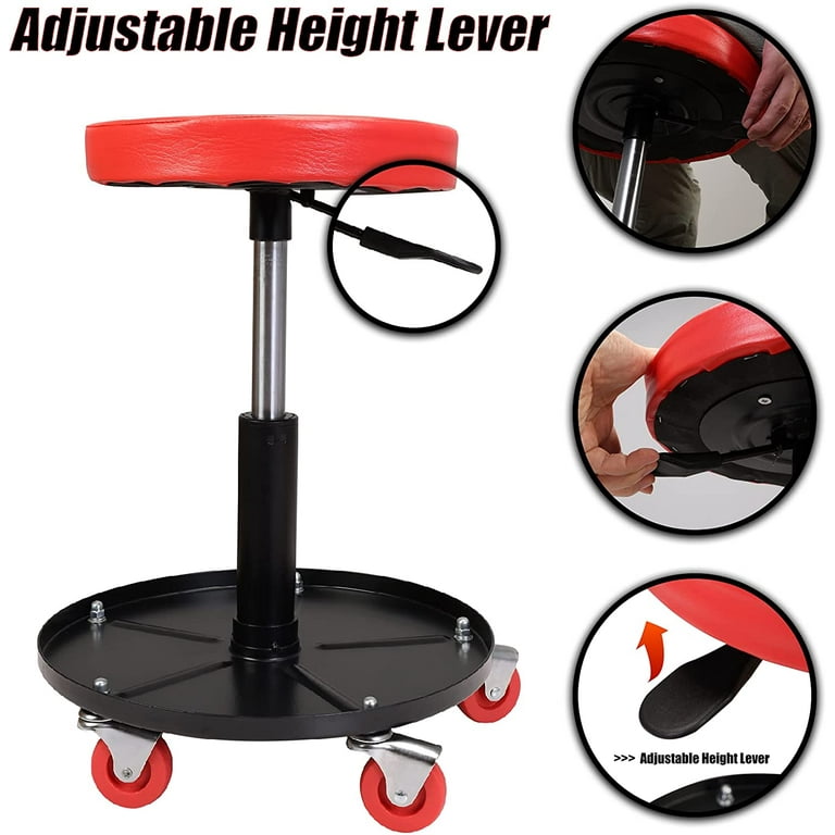 VEVOR Adjustable Mechanics Rolling Creeper Seat Stool Tool