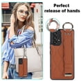 thumbnail image 5 of Funda de PU con anillo de cobertura total antideslizante para Samsung Galaxy A53 5g con pulsera, 5 of 5