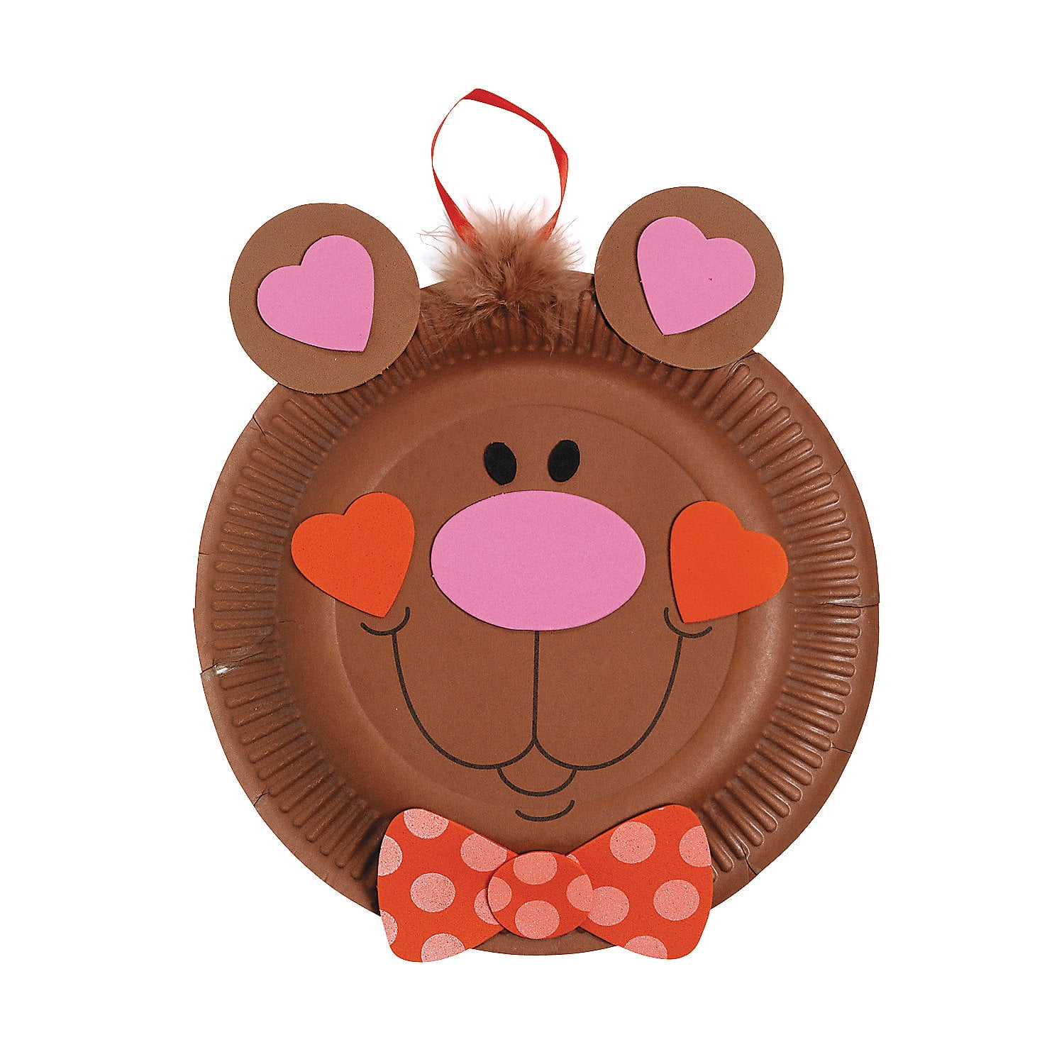 Paper Plate Valentine Bear Craft Kit, Craft Kits, Paper Plate Craft
