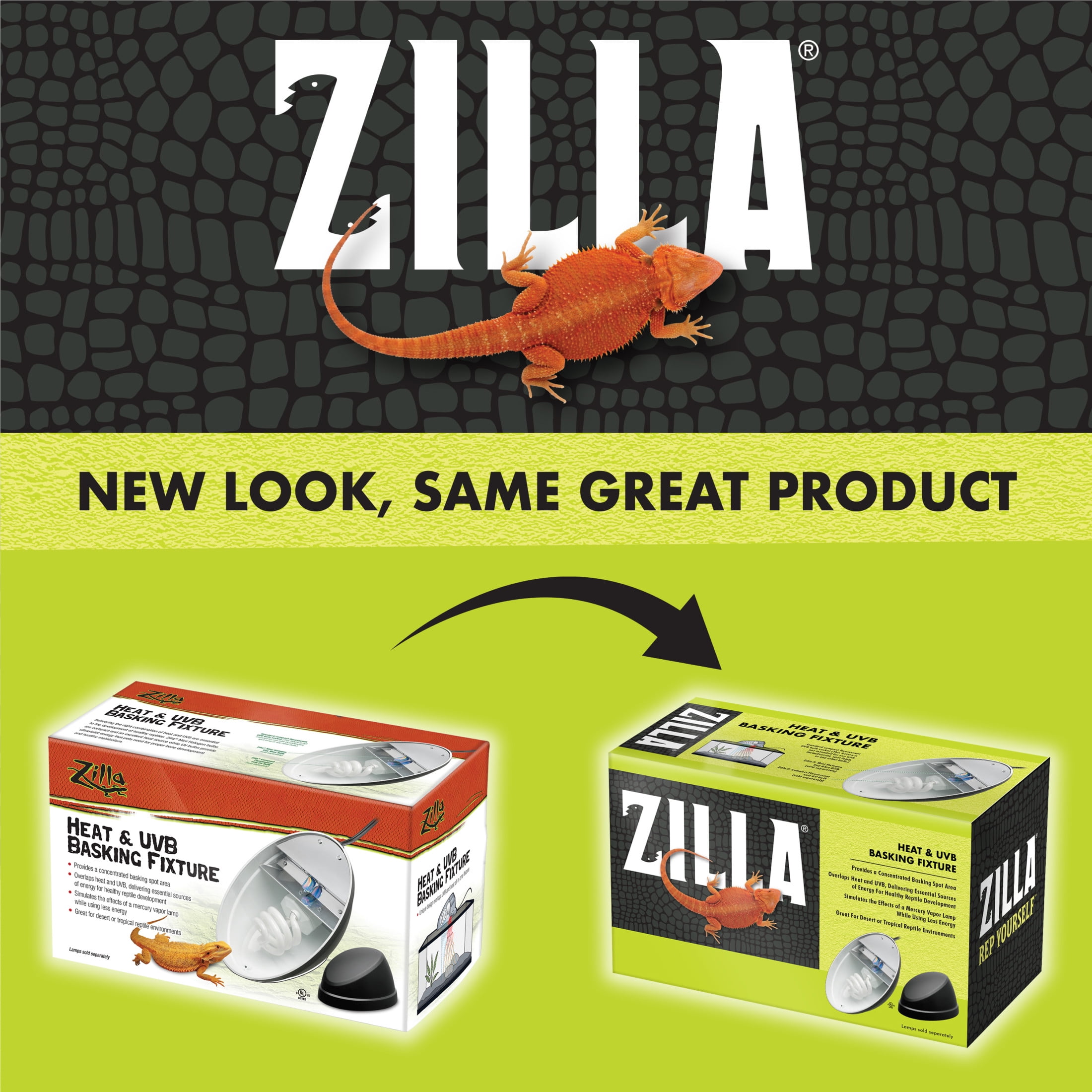 Zilla Heat & UVB Basking Fixture Small