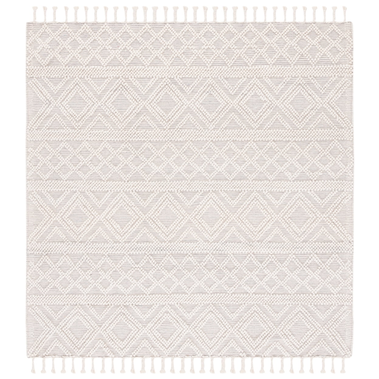 SAFAVIEH Natura Katie Southwestern Wool Area Rug, Ivory/Blue, 8' x 10'