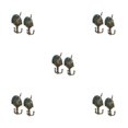 thumbnail image 1 of Naiovety 1 Pair Peacock Double Metal Clothes Bag Hook Hanger Wall DIY Towel Type2 NO2, 1 of 1
