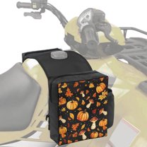 Uorisanigo ATV Tank Bag Wear-Resistant Pumpkin Mushroom Print Storage Saddle Bag ATV Saddlebags Motorcycle Front Storage Bags for ATVs Dirt Bike Snowmobile, Car Accessories
