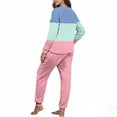 thumbnail image 4 of yillto Women Fleece Lounge Sets Long Sleeve Pajama Set Casual 2 Piece Pjs Outfit Fall Winter Sleepwear, 4 of 7