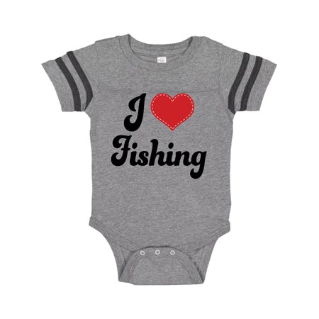 

Inktastic I Love Fishing Gift Baby Boy or Baby Girl Bodysuit