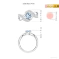 thumbnail image 5 of ANGARA Natural Solitaire Round 1.12 ct Aquamarine Infinity Promise Ring in 14K White Gold for Women (Size-7mm) | March Birthstone, Anniversary, Jewelry Gift for Women | Natural Aquamarine Ring, 5 of 10